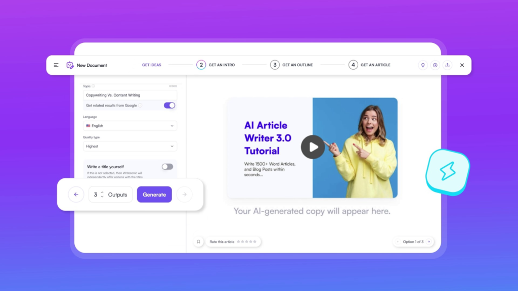 writesonic ai article writer 