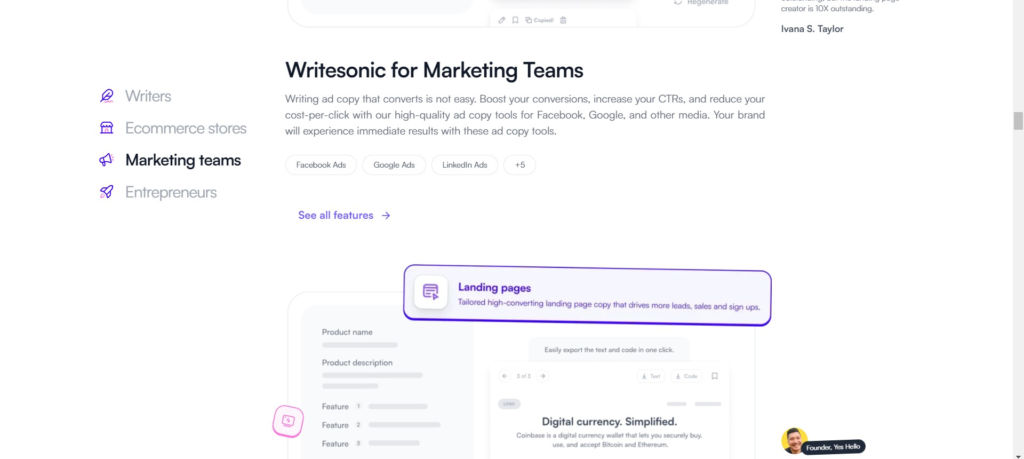 writesonic ai for marketing teams